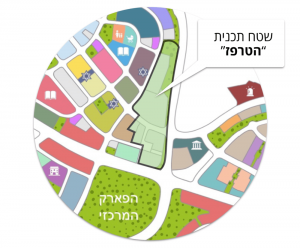 מפת שטח תכנית הטרפז בחריש