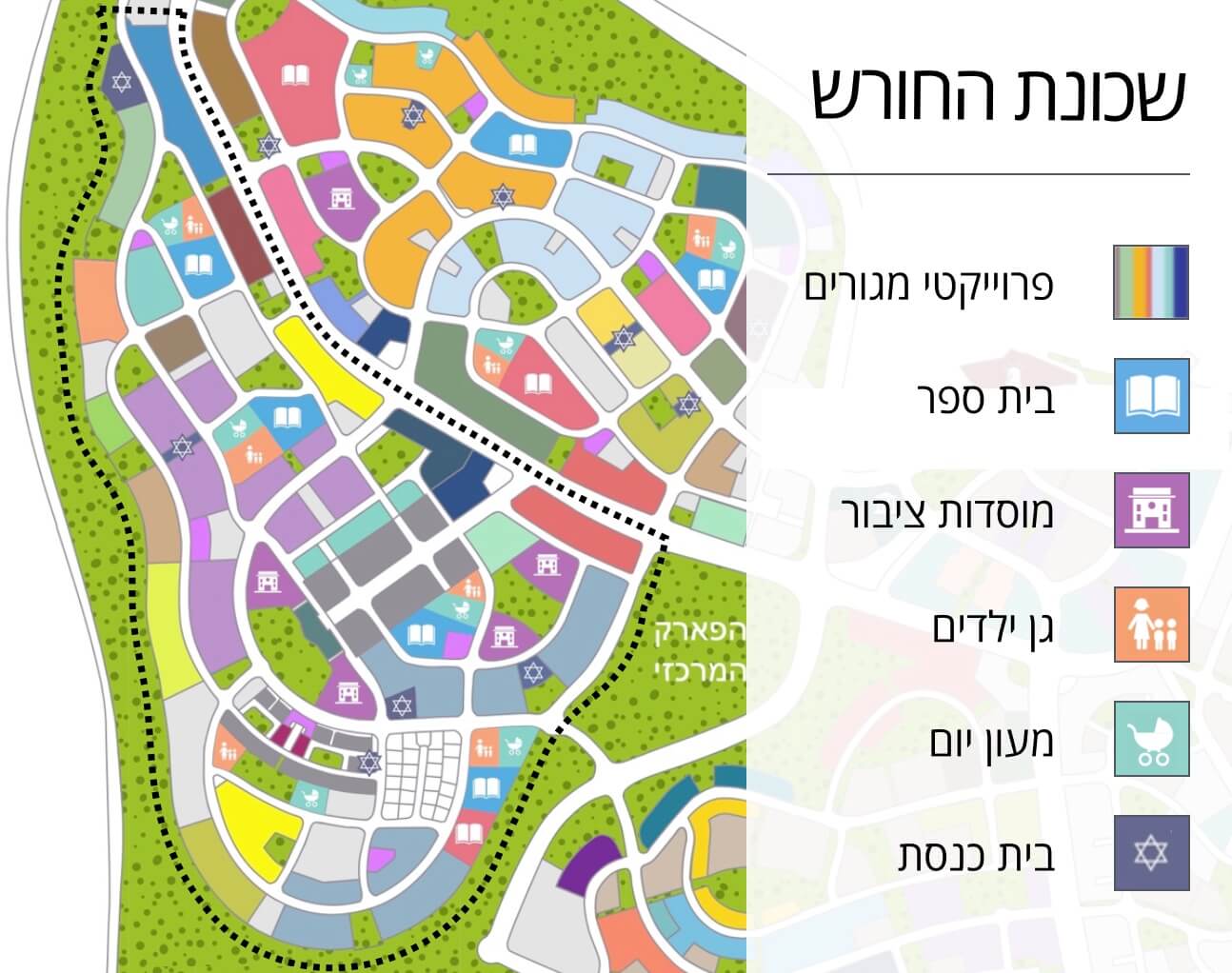 מפת שכונת החורש בחריש