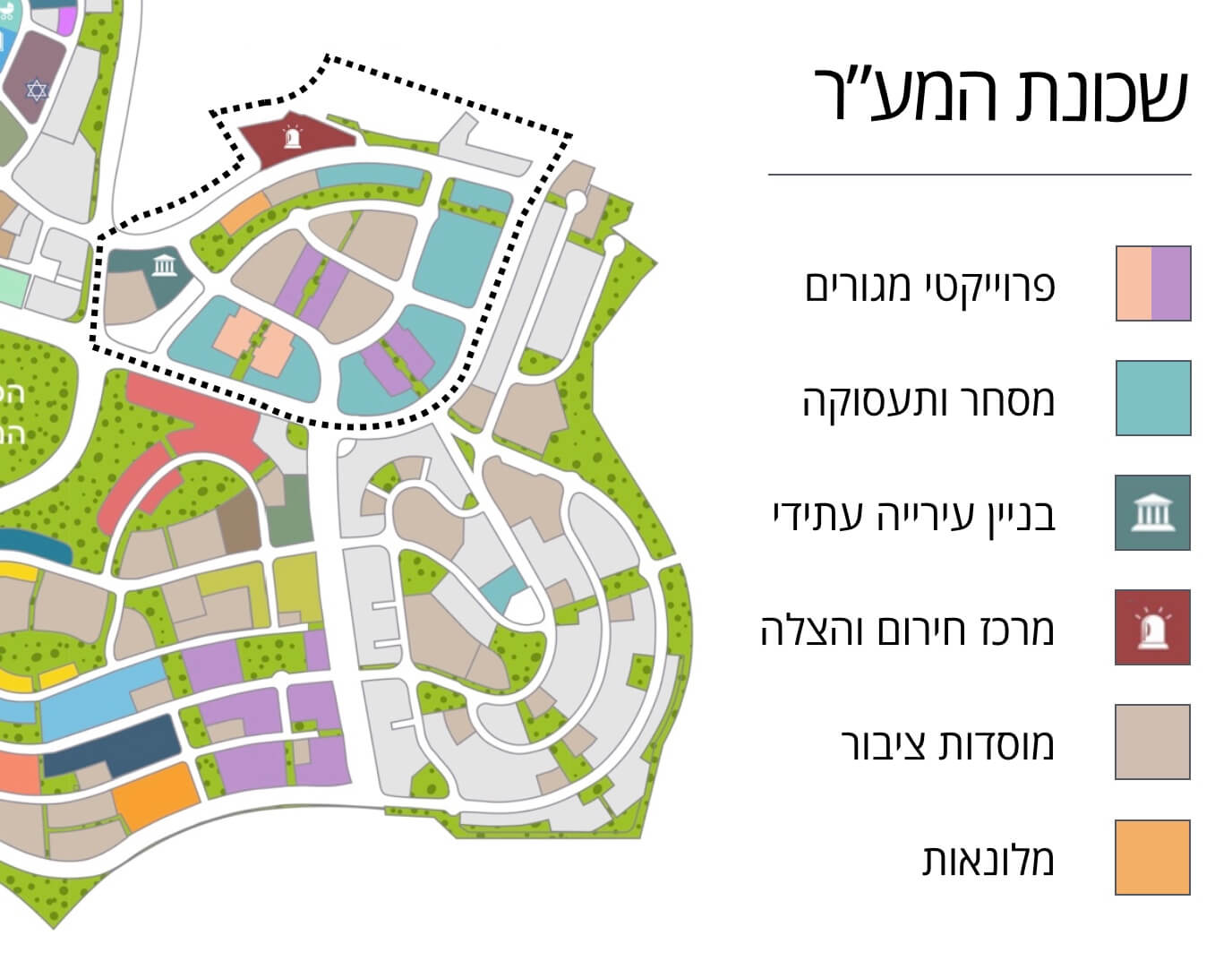 מפת שכונת המער בחריש