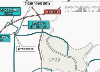 מפת כבישים חריש