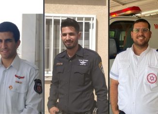 מימין: אלישע תורג'מן, פאדי כבהה ואלעד בוסקילה