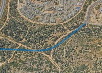 תוואי כביש 611 העתידי - כביש הגישה הדרומי לחריש