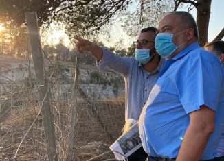 שר האוצר אביגדור ליברמן וראש העיר יצחק קשת בסיור בחריש