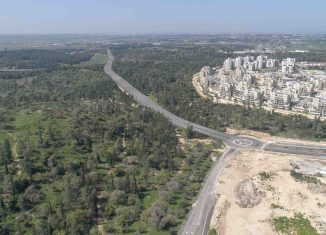 הדמיית כביש 611 בחיבור לשד' האחווה הדמייה: נתיבי ישראל