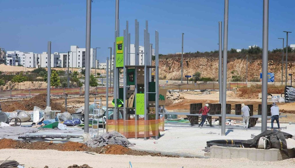 העבודות להקמת פארק מעו"ף יולי 2023