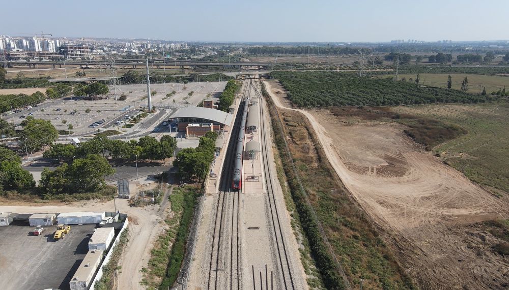 תחנת רכבת ראש העין צפון. צילום: שבתשתיות - תיעוד פרויקטים בתחבורה