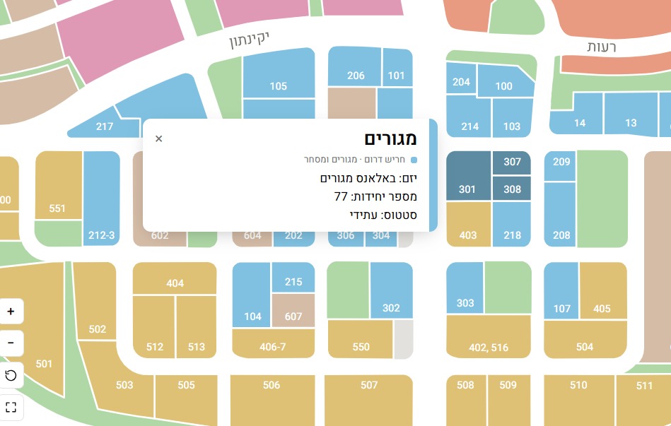 מפת חריש דרום