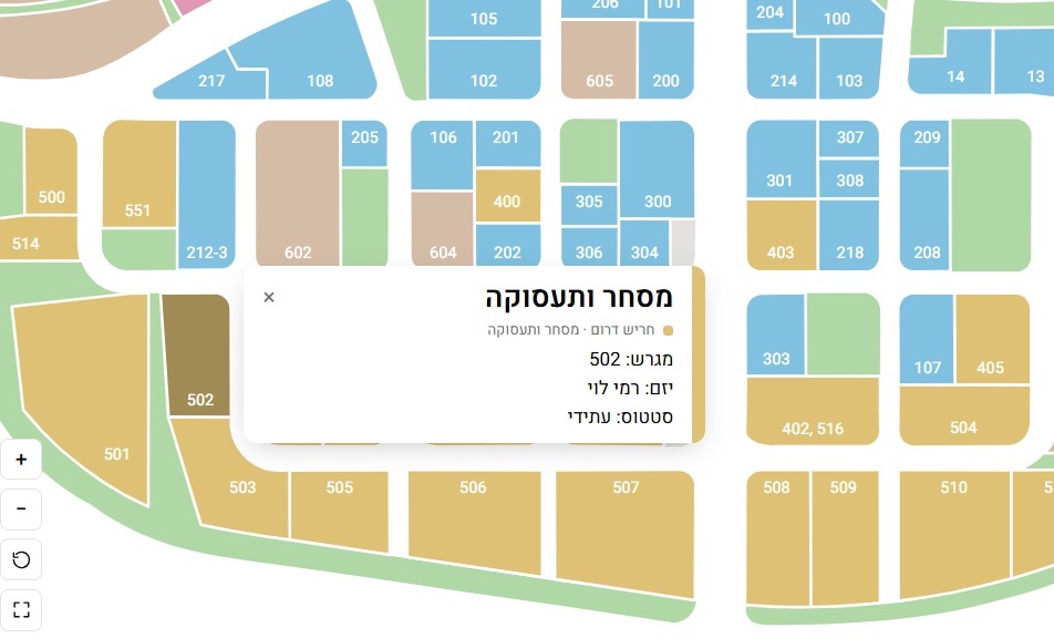 מפת חריש דרום